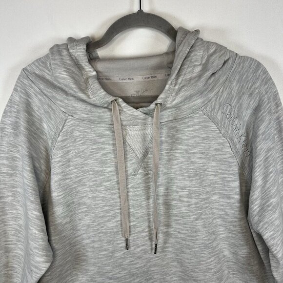 Calvin Klein Performance Hoodie Women’s XXL Gray Pullover Long Sleeve Athletic - Picture 4 of 8